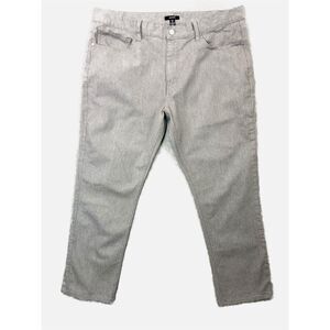 Men's Alfani Gray Pants 38/30 Straight Leg w/Slight Taper, Stretch Cotton Blend
